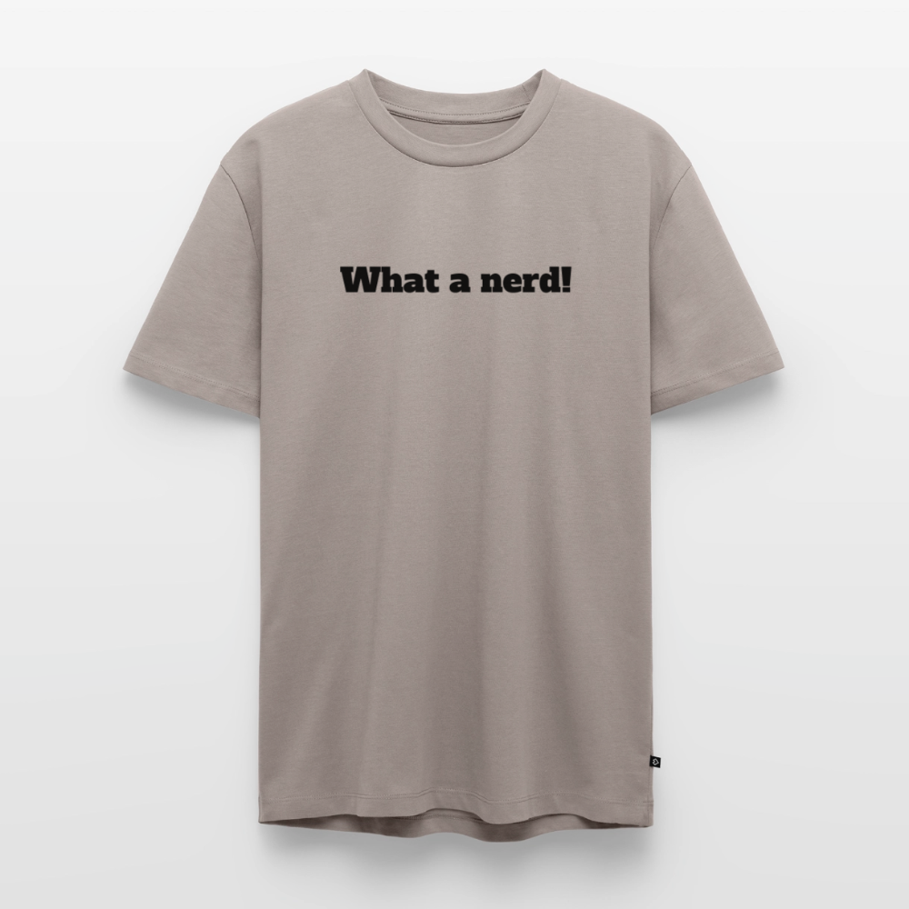 What a nerd! - Premium herre T-shirt - taupe