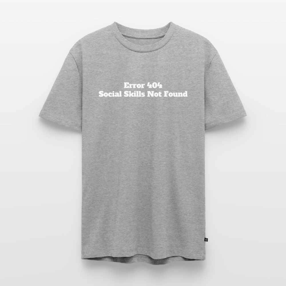 Social skills not found! - Premium herre T-shirt - grå meleret