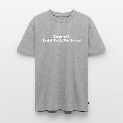 Social skills not found! - Premium herre T-shirt - grå meleret