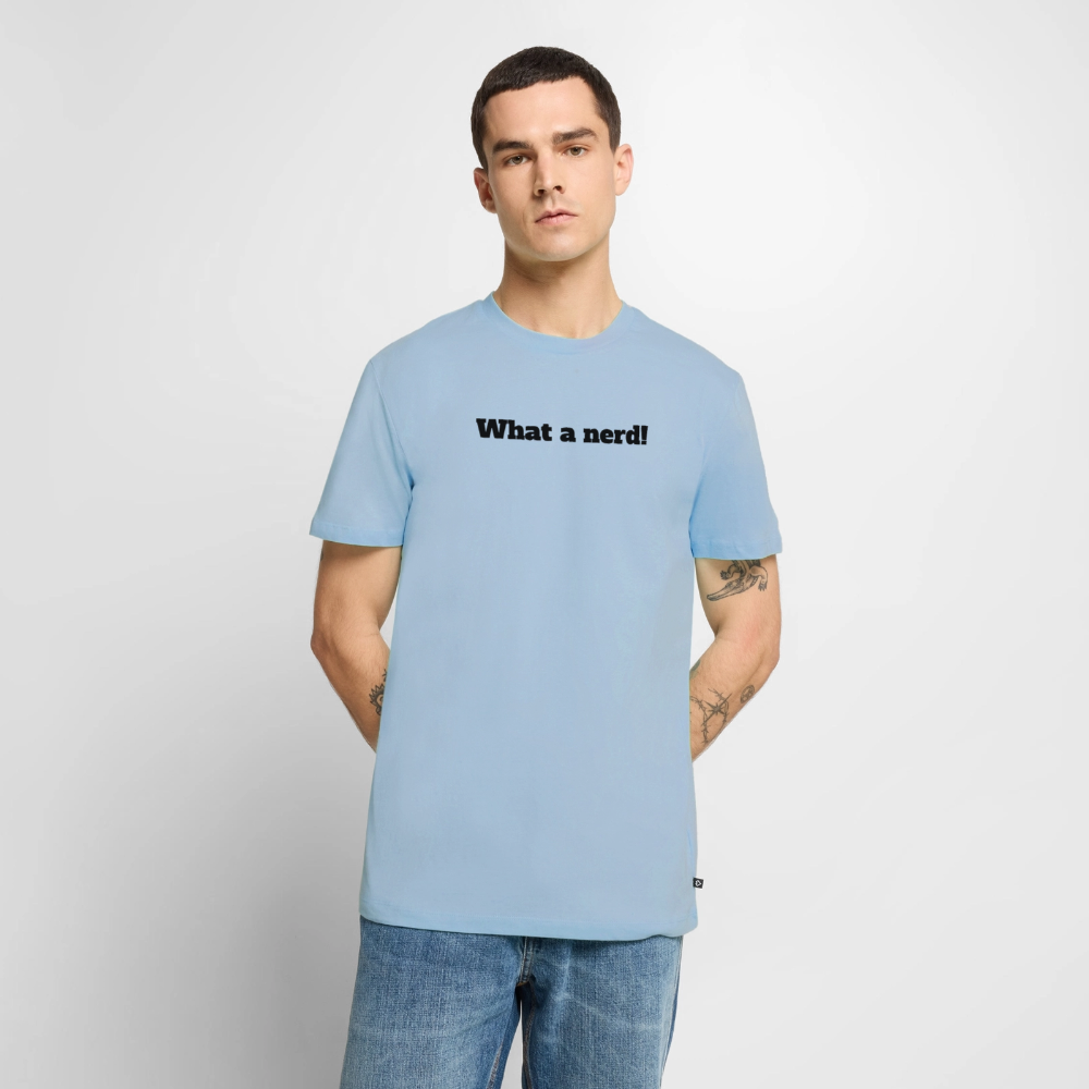 What a nerd! - Premium herre T-shirt - light blue