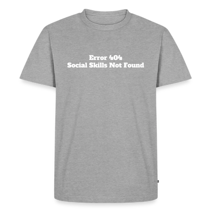 Social skills not found! - Premium herre T-shirt - grå meleret