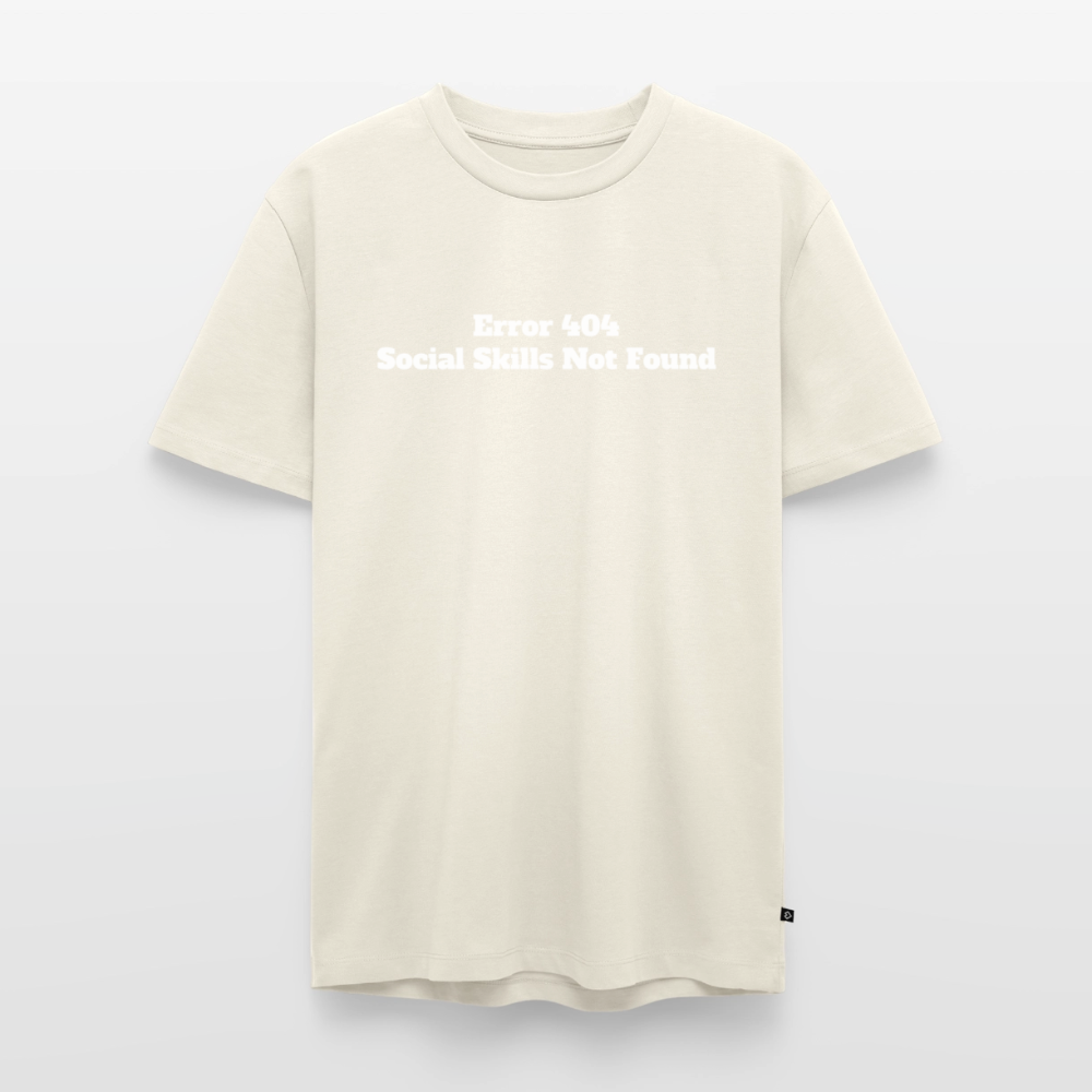 Social skills not found! - Premium herre T-shirt - råhvid