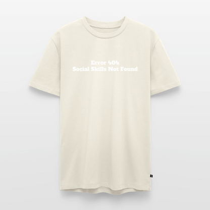 Social skills not found! - Premium herre T-shirt - råhvid