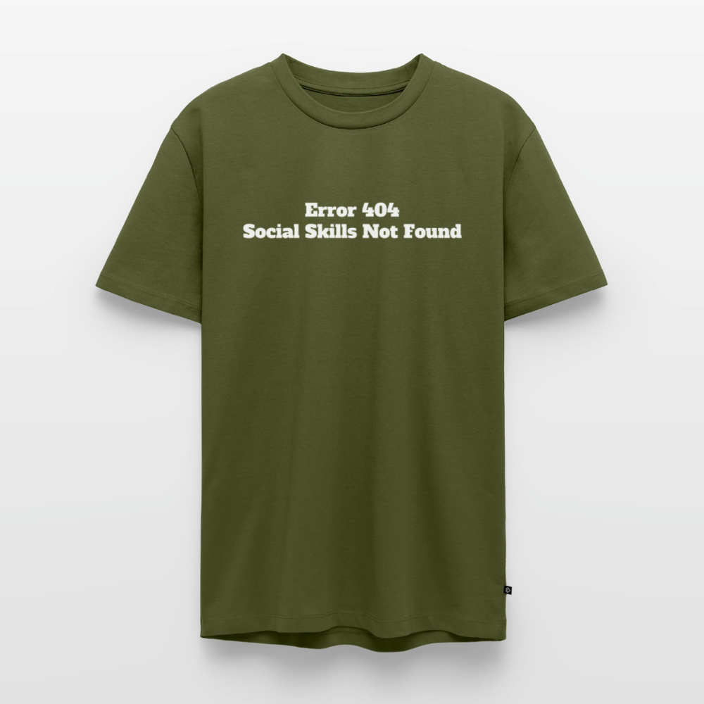Social skills not found! - Premium herre T-shirt - khaki