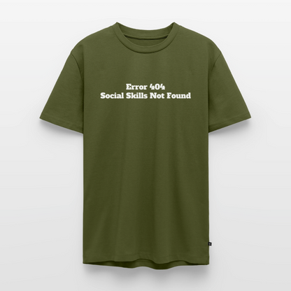 Social skills not found! - Premium herre T-shirt - khaki