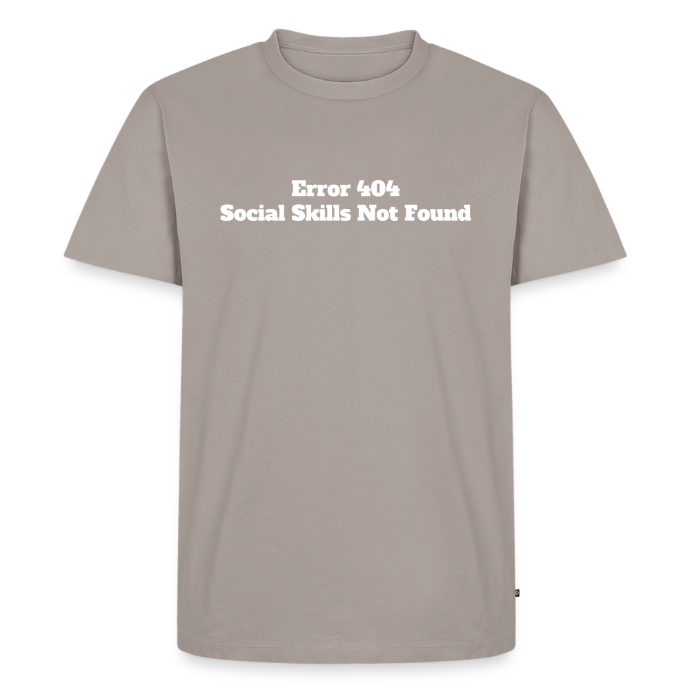 Social skills not found! - Premium herre T-shirt - gråbrun