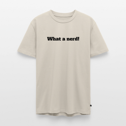 What a nerd! - Premium herre T-shirt - beige