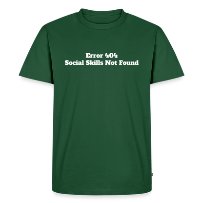 Social skills not found! - Premium herre T-shirt - flaskegrøn