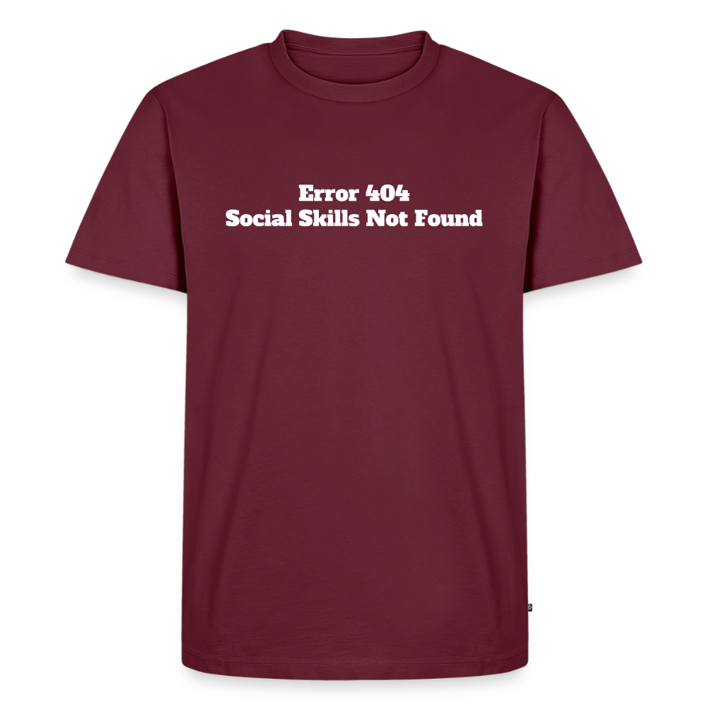 Social skills not found! - Premium herre T-shirt - vinrød