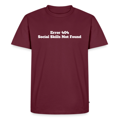 Social skills not found! - Premium herre T-shirt - vinrød