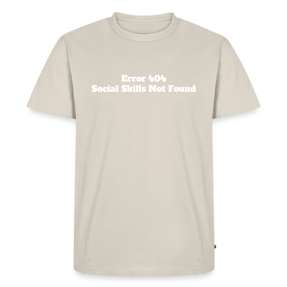 Social skills not found! - Premium herre T-shirt - beige