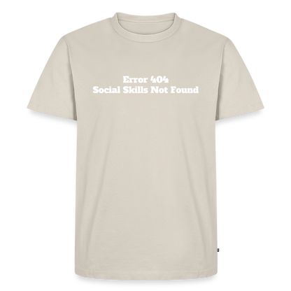 Social skills not found! - Premium herre T-shirt - beige