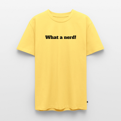 What a nerd! - Premium herre T-shirt - sky yellow