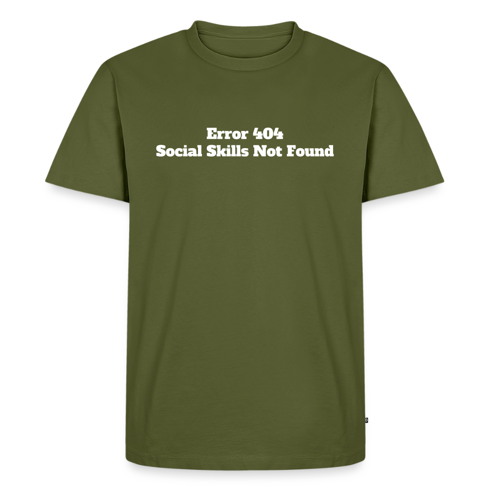 Social skills not found! - Premium herre T-shirt - khaki