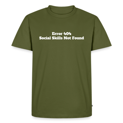 Social skills not found! - Premium herre T-shirt - khaki