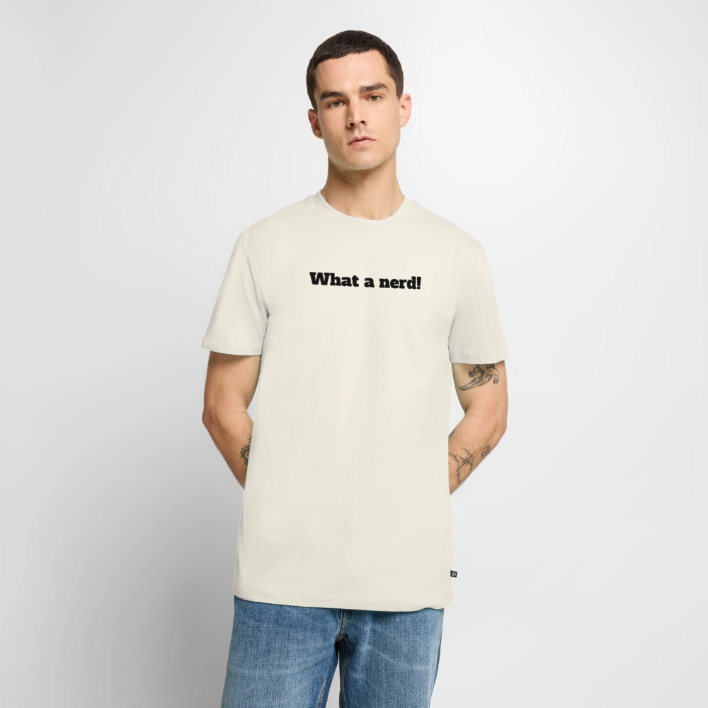 What a nerd! - Premium herre T-shirt - off white