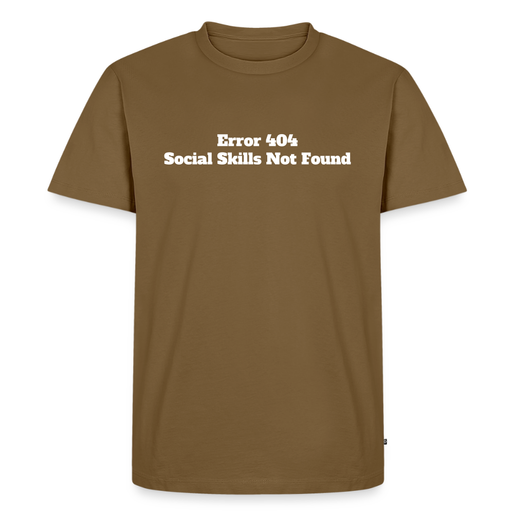 Social skills not found! - Premium herre T-shirt - nøddebrun