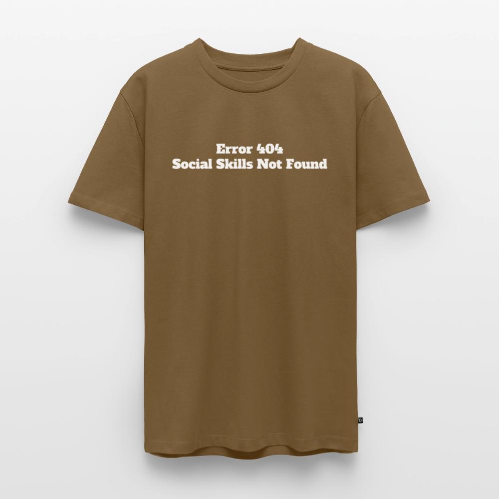 Social skills not found! - Premium herre T-shirt - nøddebrun