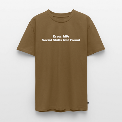 Social skills not found! - Premium herre T-shirt - nøddebrun