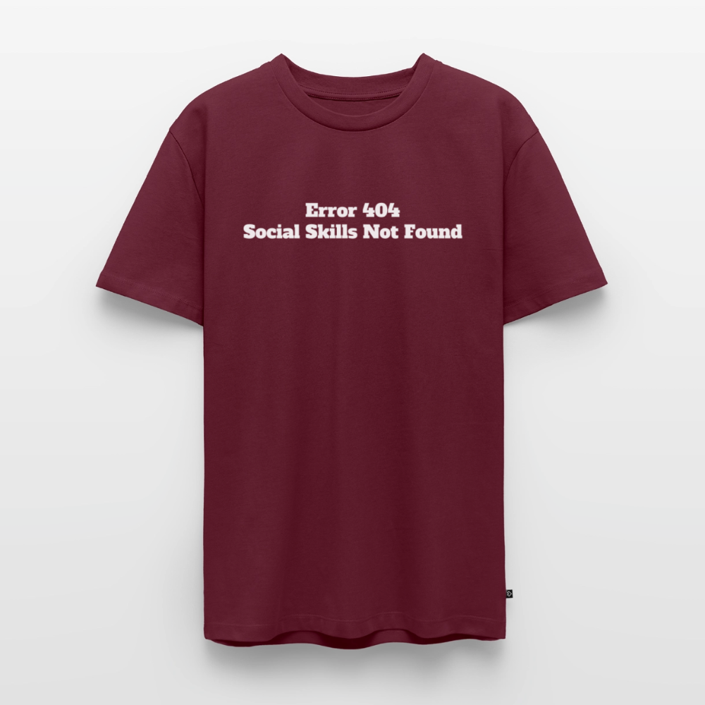 Social skills not found! - Premium herre T-shirt - vinrød
