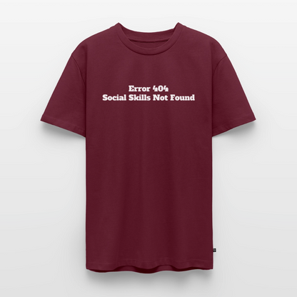Social skills not found! - Premium herre T-shirt - vinrød