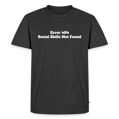 Social skills not found! - Premium herre T-shirt - antracit meleret
