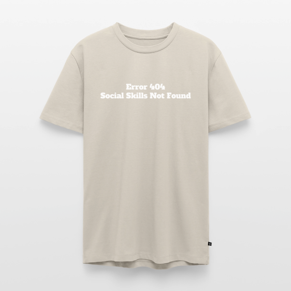 Social skills not found! - Premium herre T-shirt - beige
