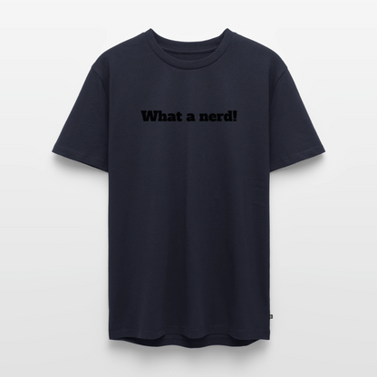What a nerd! - Premium herre T-shirt - navy