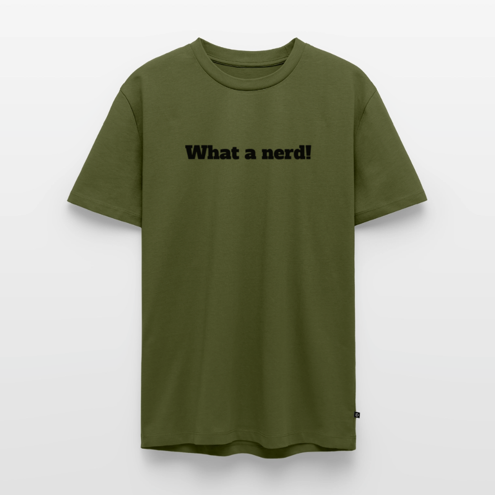 What a nerd! - Premium herre T-shirt - khaki