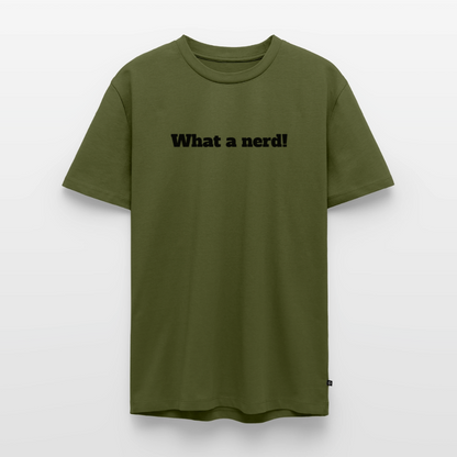 What a nerd! - Premium herre T-shirt - khaki