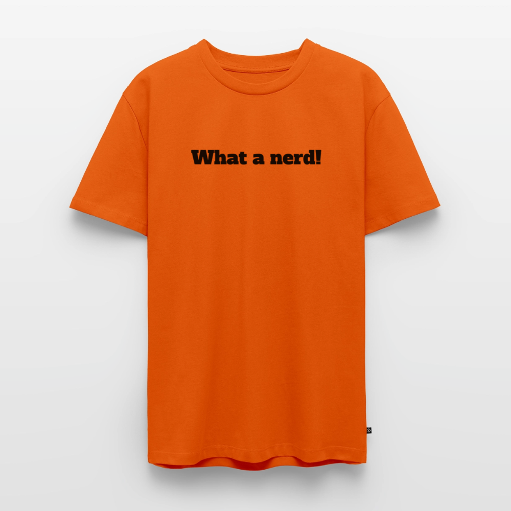 What a nerd! - Premium herre T-shirt - orange 