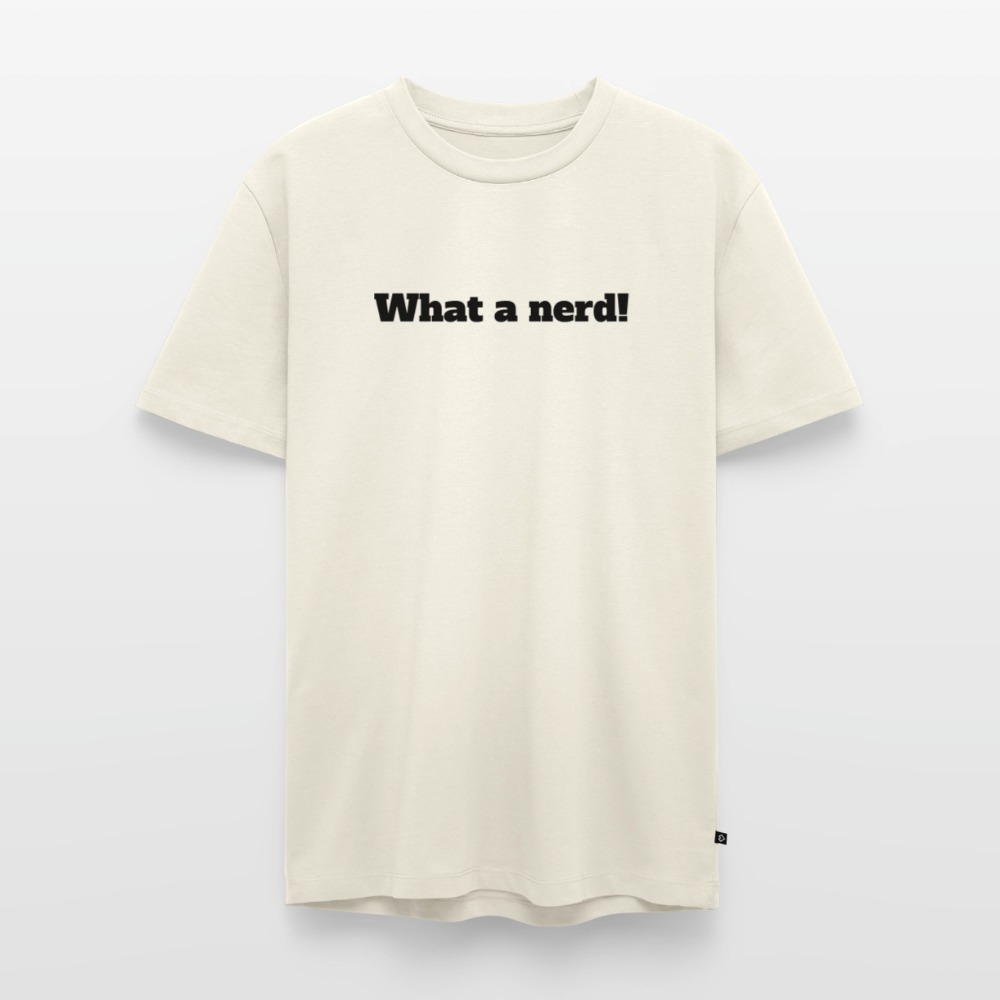 What a nerd! - Premium herre T-shirt - off white