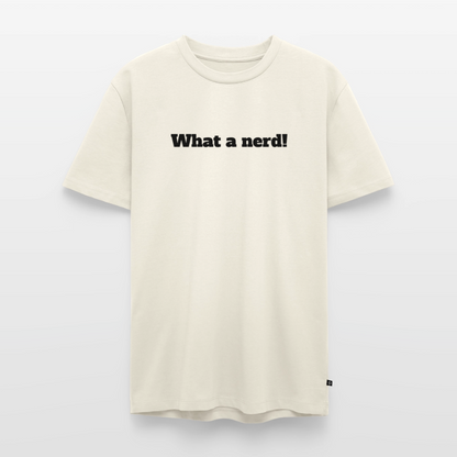What a nerd! - Premium herre T-shirt - off white